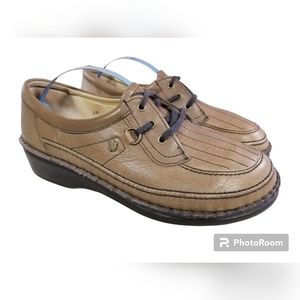 Finn comfort germany woman laces shoes brown leather size 37 D/ 6